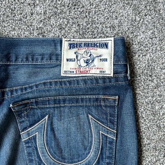 True Religion Men's Straight Blue Jeans - Picture 4 of 5